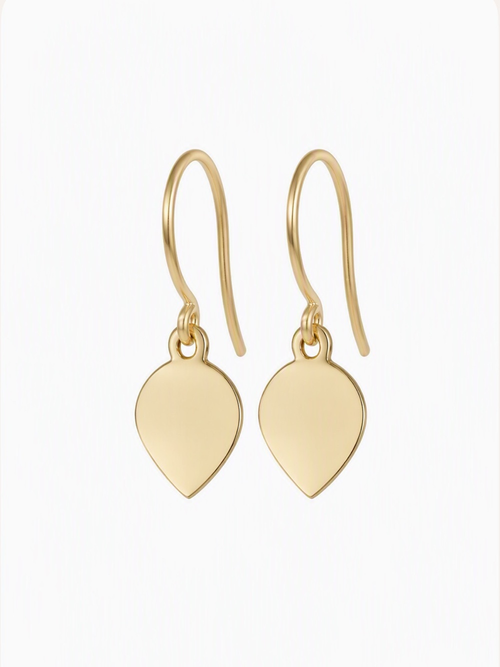 Me&Ro 14k/10k Gold Small Flat Lotus Petal Earrings Vintage Rare